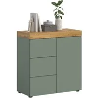 OTTO home Kommode MAMBO, TOPSELLER!, Breite 77 cm, 1 Tür, 1 Einlegeboden, 3 Schubkästen (1 St., 2-farbige Ausführung, in verschiedenen modernen Trendfarben erhältlich), Kommode, Anrichte, Wohnzimmer, Schlafzimmer
