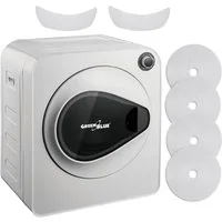 GreenBlue Elektrischer Wäschetrockner GB405 Ablufttrockner für kleine Wohnungen, Fünf Trocknungsprogramme Wäschetrockner 830W 3kg