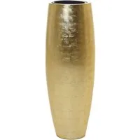 VIVANNO Bodenvase Fiberglas MAGNUM Rund - Blattgold Blattoptik Hochglanz (1 St), 37x100 cm