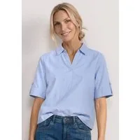 STREET ONE Kurzarmbluse Chambray