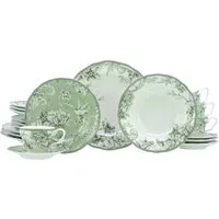 CreaTable Kombiservice Adelaide, Service 20-tlg. (20-tlg), 4 Personen, Porzellan, Nostalgischer Vintage Dekor, Elegante Form