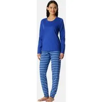 Schiesser Pyjama Casual Essentials (Set, 2 tlg) Schlafanzug - Baumwolle - Atmungsaktiv