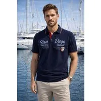 Man's World Poloshirt Neue Kollektion! normale Passform, Kurzarm, mit Print und Badge, aus Piqué-Material