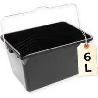 GarPet Farbwanne Farbeimer leer mit Ausgießer Eimer Eckig Streichen Zubehör 6 Liter