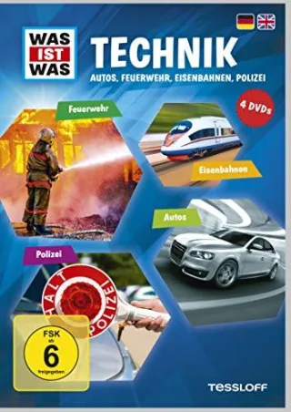 Was ist Was: Technik - Autos Feuerwehr Eisenbahnen Polizei [4 DVDs]