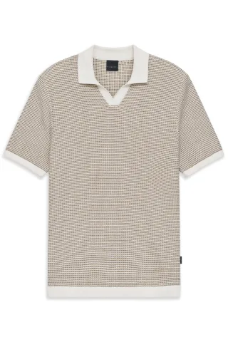 bugatti - Herren Polo 1/2 Arm cognac - Gr. - L
