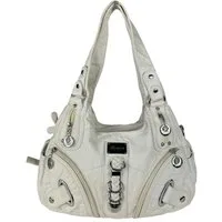 Taschen4life Schultertasche Damen, klassische Umhängetasche, Hobo AK11282, Handtasche mit abnehmbaren Schulterriemen, Innen- und Außenfächer