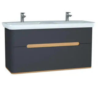 Vitra Sento Set 130 cm, 2 Laden, Anthrazit Matt, 61189 61189