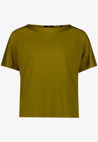 zero - T-Shirt mit U-Boot-Ausschnitt grün - Gr. - 38