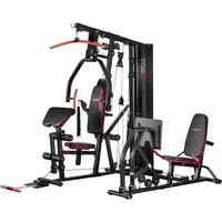 HMS Kraftstation TYTAN 17 Multipresse Kraftstation, 16 Gewichtsblöcke (Spar-Set, zahlreichen Funktionen), Multifunktionaler Atlas ermöglicht das Training aller Muskelpartien