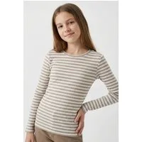 Name It Langarmshirt NKFSURAJA XSL LS TOP NOOS toller Ringel-Look in gerippter Qualität
