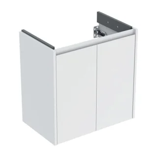 Geberit Renova Compact Waschtisch-Unterschrank 504085001 2 Türen, Breite 59,7cm, Korpus/Front weiß / lackiert seidenmatt