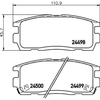 Hella Bremsbel?ge hinten Chevrolet Captiva Opel Antara