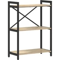 vidaXL Bücherregal Bücherregal 60 x 30 x 85 cm Holzwerkstoff Sonoma-Eiche, 1-tlg.