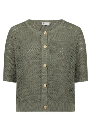 V by Vera Mont - Sommer-Strickjacke Herb Green - Gr. - M