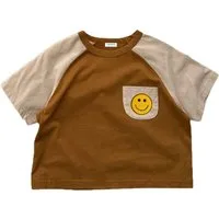 suebidou T-Shirt Jungen Baumwoll Shirt Kurzarm Raglan mit Brusttasche (1 T-Shirt) nachhaltig, kreativ