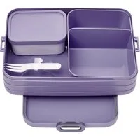 Mepal Lunchbox Bento Lunchbox Take A Break Large, 1500 ml, mit Fächern, Für Sandwiches, Snacks & Reste, Vivid lilac