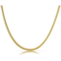 Made by Nami Schlangenkette Halskette mit starkem Karabiner-Verschluss, Choker Halskette Edelstahl 3mm Gliederkette