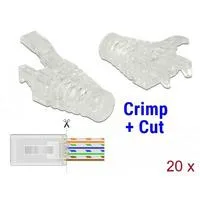 Knickschutz für RJ45 Crimp+Cut Stecker transparent, 20 Stück