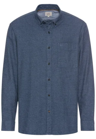 camel active - Flanell Karohemd aus reiner Baumwolle night blue - Gr. - XL