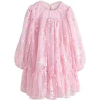 Next Paillettenkleid Festliches Langarm-Kleid aus Mesh mit Pailletten (1-tlg)