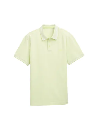 Tom Tailor - Piqué Poloshirt mit Stretch lime green two tone pique - Gr. - XXXL