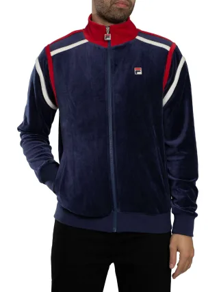 Fila Gabriele Trainingsjacke Mit Kontrasteinsatz, Blau