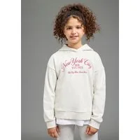 H.I.S Kapuzensweatshirt 2in1 look, H.I.S Sweatshirts mit New York Druck Hoodie mit modischem Druck und Badge, in weich angerauter Sweatware