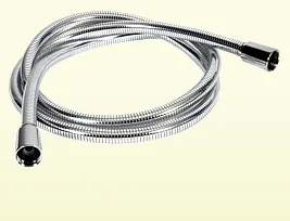 Neuesbad Kunststoff Brauseschlauch Luxus 160 cm, geriffelte Optik, beidseitiger Drehwirbel
