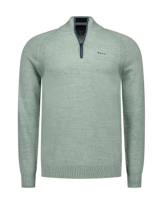 nza new zealand auckland - Pullover Männlich soft green melange - Gr. - XXL