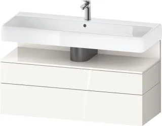 Duravit Qatego Waschtischunterbau wandhängend Weiß Hochglanz 1190x470x590 mm - QA4396022220010 QA4396022220010