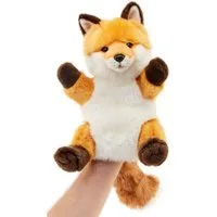 Uni-Toys Kuscheltier Handpuppe Rotfuchs - 28 cm (Höhe) - Plüsch-Fuchs, Plüschtier, zu 100 % recyceltes Füllmaterial