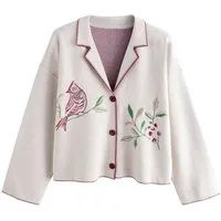LAURA ASHLEY Strickjacke Laura Ashley Strickjacke mit Stickerei (1-tlg)