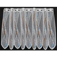 Gardinen Kranzusch Scheibengardine mit Welle (1 St), Stangendurchzug, transparent, Stablöcher,transparent,verschiedene Höhen, Breiten