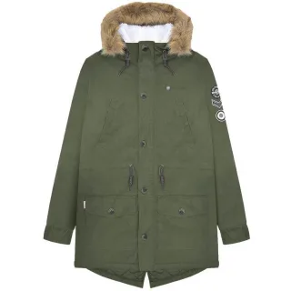 Lambretta - Parka für Herren, Sherpa-Futter (Khakigrün)