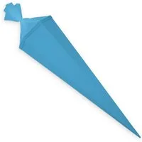 itenga Schultüte itenga Bastelschultüte mit Verschluss PAZIFIKBLAU / HELLBLAU 6eckig 85