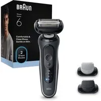 Braun Elektrorasierer Series 6 62-G1650s, Aufsätze: 2, 100% wasserdicht, +2 Aufsätze, bis zu 60 Min Akku, Made in Germany