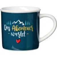 Ritzenhoff & Breker Becher Camping, 1-tlg., Porzellan, "Das Abenteuer wartet" - in Geschenkbanderole