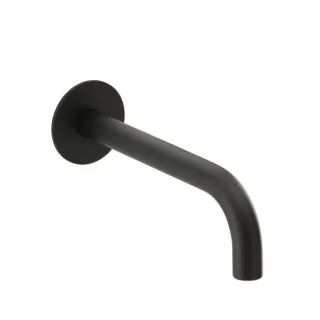 Herzbach Deep Black Wandauslauf 23.451400.1.12 schwarz matt, 1/2", 210 mm