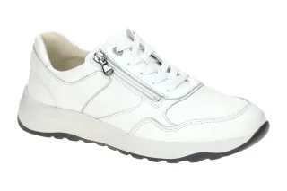 Waldl?ufer 662002 K-JOHN Herren Schn?r Halbschuhe Wei? Echtleder bequem