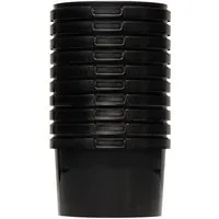 BENBOW Aufbewahrungssystem Eimer mit Deckel 30 20 10 5 3 1 0,5 L Schwarz Lebensmittelecht Eimer, Polypropylen - Lebensmittelecht, Geschmacksneutral, Auslaufsicher, (10-tlg., PZH-, BRC- und DIN-ISO-zertifiziert), für Lebensmittel, Farben, Chemikalien