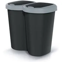 Keden Mülleimer Compacta B Duo 40 L, ein Fach, zwei Deckel