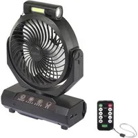 Sygonix Bodenventilator Sygonix Akku-Ventilator 4.6 W 205 mm Schwarz Akkubetrieb möglich, 20.50 cm Durchmesser