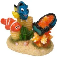 Europet-Bernina Aquariendeko Aquariumdekoration Clownfisch mit Paletten-Doktorfisch
