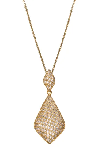 Orphelia Damen-Kette aus 925er Sterlingsilber mit Anhänger – Gold ZH-4517-GOLD