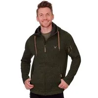 Orbis Textil GmbH & Co. KG Trachtenstrickjacke Strickfleecejacke Herren - RAMON - schilf