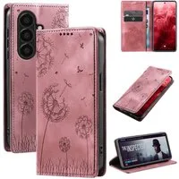 Tec-Expert Handyhülle Handy Hülle Klapphülle für Samsung Galaxy A37 5G, Blumen Pusteblume Case Cover mit Kartenfächern und RFID Schutz