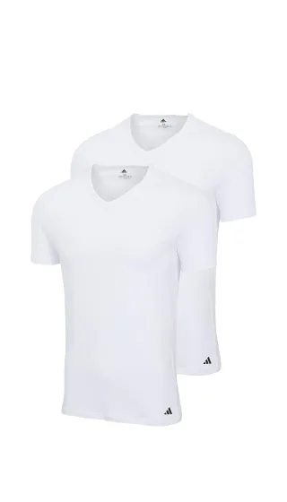 Adidas Sportswear Underwear - 2PK V Neck Shirt white - Gr. - L