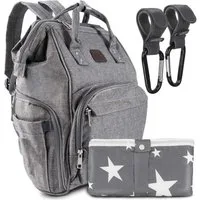 all Kids United Wickelrucksack ALL KIDS UNITED Baby Wickelrucksack mit Wickelauflage & Flaschenfach (Kinderwagengurte & Wickelauflage), Babytasche