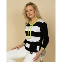 Passioni Strickpullover Color Blocking Pullover gestreift
